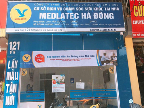 Văn phòng lấy mẫu MEDLATEC Hà Đông